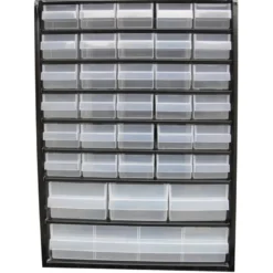 Raaco ladekast metaal zwart ca. 42x31x15 cm met 34 kunststof ladenbakjes Outlet