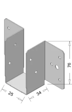 Geen Regeldrager 25 mm verzinkt Clearance