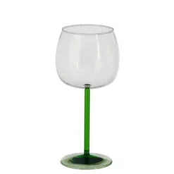 Riga wijnglas groen - h20xd9,5cm