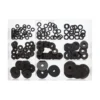 Ringenset RVS Zwart 200st