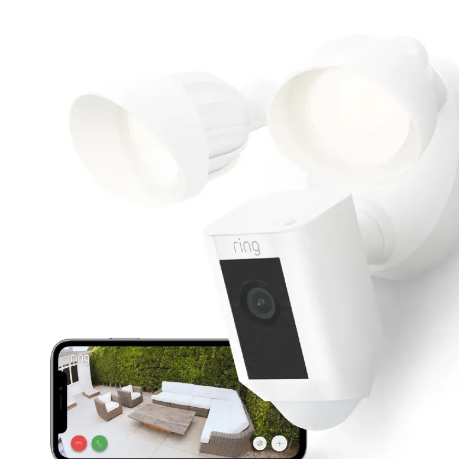 Ring Floodlight Camera Wired Plus Wit Clearance