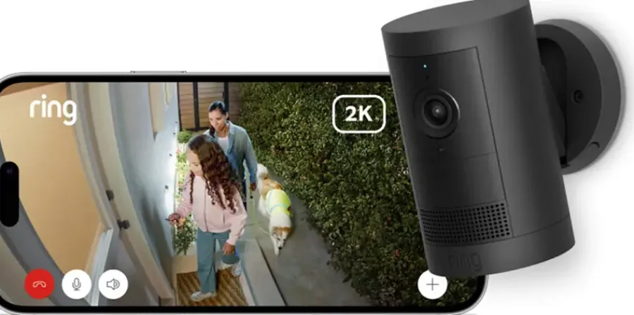 Ring Outdoor Camera Plus Battery Zwart 2K Hot