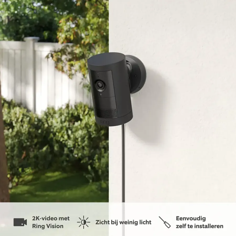 Ring Outdoor Camera Plus Plug-in Zwart 2K Sale