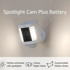 Ring Spotlight Camera Plus Plug-in Zwart Outlet