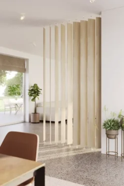 Geen Roomdivider lamel ellips eiken 18x240 cm 1 stuk New