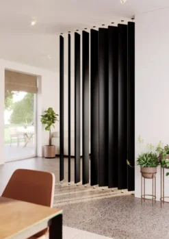 Geen Roomdivider lamel recht zwart 15x240cm 1 stuk Discount
