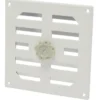 Sanivesk afsluitbaar schuifrooster aluminium wit 15,5x15,5 cm