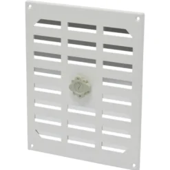 Sanivesk afsluitbaar schuifrooster aluminium wit 24,5x19,5 cm