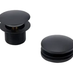 Sanivesk Afvoerplug Bad + Knop Zwart