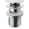 Sanivesk Afvoerplug Click Rond Chroom met Overloop 5/4" Outlet