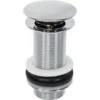 Sanivesk afvoerplug click 5/4" rond zonder overloop lang chroom Clearance