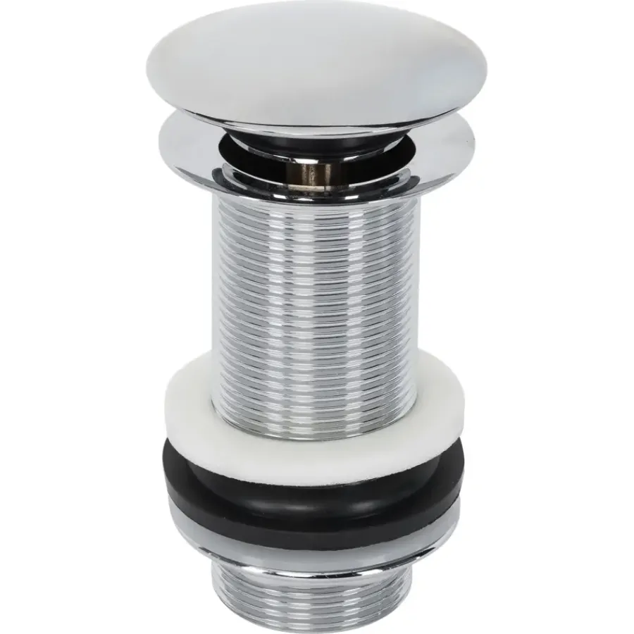 Sanivesk afvoerplug click 5/4" rond zonder overloop lang chroom Clearance