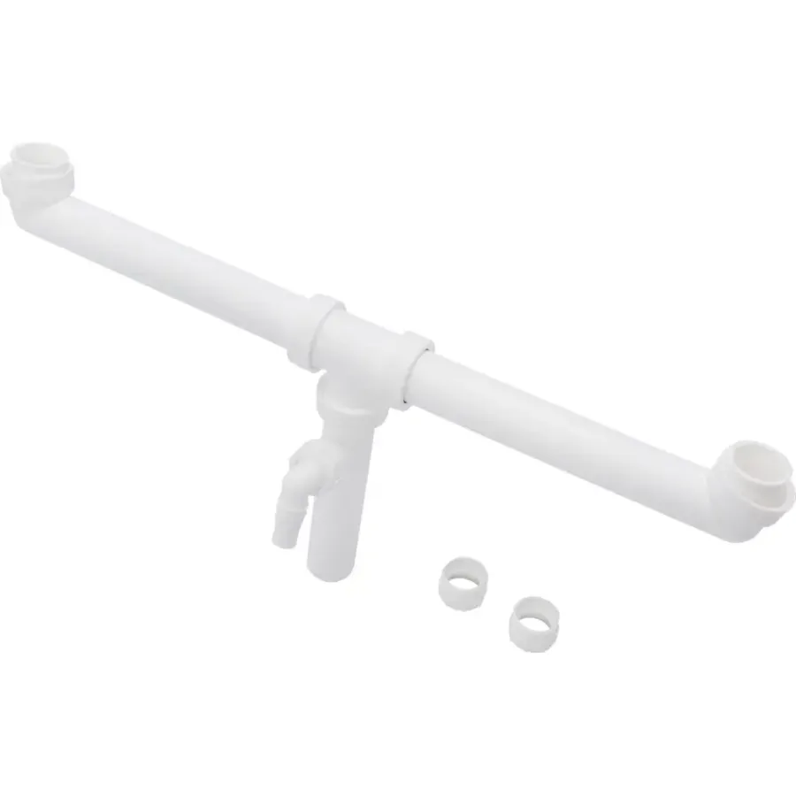 Sanivesk Duploafvoer Gelijk 6/4x40mm Wit Outlet