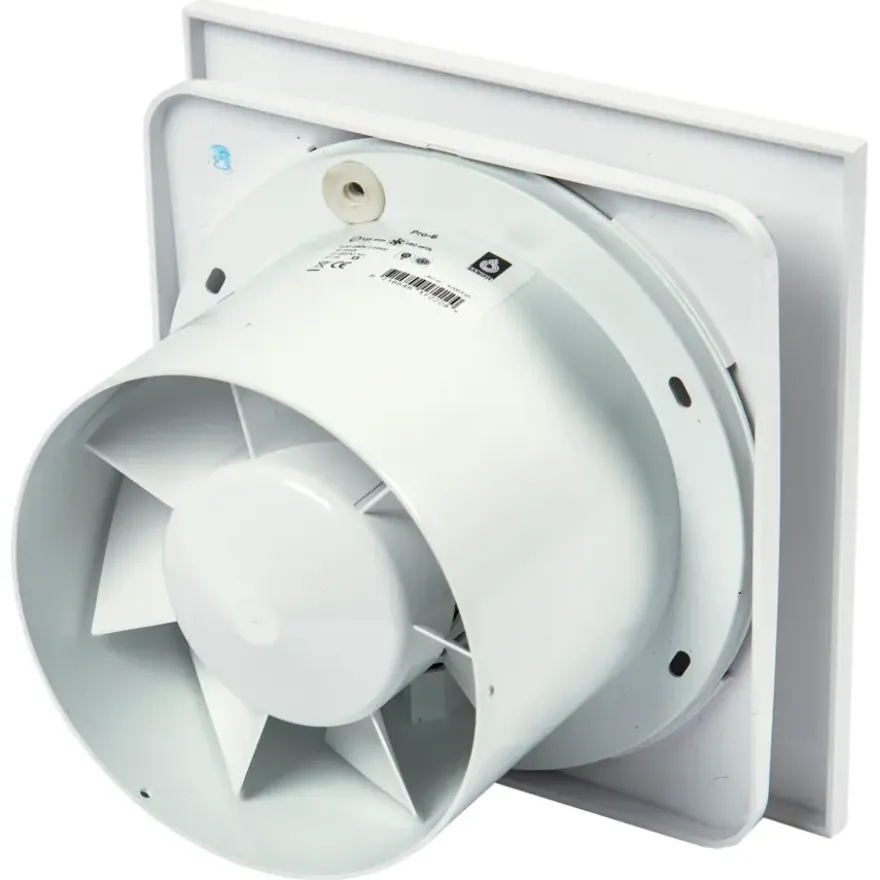 Sanivesk inbouwventilator Design vierkant Ø 125 mm