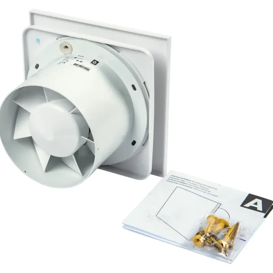Sanivesk inbouwventilator Design vierkant Ø 125 mm