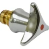 Sanivesk Kraanbovendeel Stergreep Warm Water 1/2"M Chroom Rood