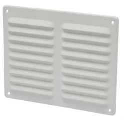 Sanivesk opbouw schoepenrooster aluminium mat wit 245x195 mm