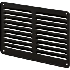 Sanivesk opbouw schoepenrooster aluminium zwart 245 x 195mm