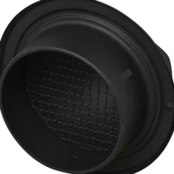 Sanivesk overdrukrooster dampkap bol inox zwart Ø125mm