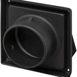 Sanivesk overdrukrooster met kap RVS zwart Ø 100 mm