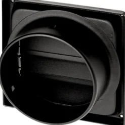 Sanivesk overdrukrooster met lamel RVS zwart Ø 125 mm