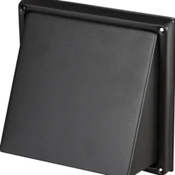 Sanivesk overdrukrooster met kap RVS zwart Ø 150 mm