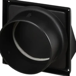 Sanivesk overdrukrooster met kap RVS zwart Ø 150 mm