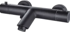 Santo thermostatische badkraan zwart