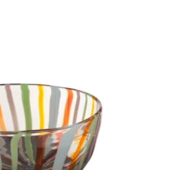 Schaal glas multicolor 21x21x14,5cm