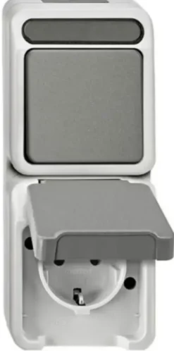Schneider Electric Aquastar spatwaterdicht Combinatie wissel/ 1-polig RA Best