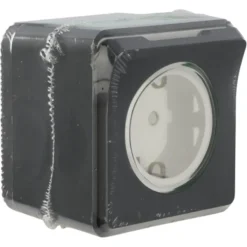 Schneider Electric Mureva Styl wandcontactdoos 1-voudig IP55 antraciet Outlet