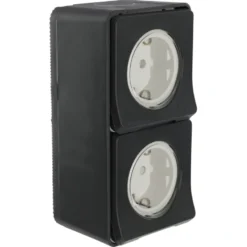 Schneider Electric Mureva Styl wandcontactdoos 2-voudig verticaal IP55 antraciet Outlet