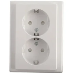 Schneider Electric Schneider Merten System-M Dubbel Geaard Stopcontact Actief Wit Best