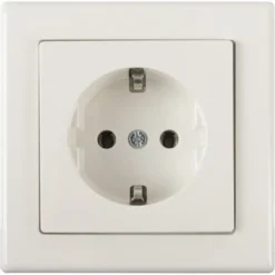 Schneider Electric Schneider Merten System-M Enkel Geaard Stopcontact Polarwit New