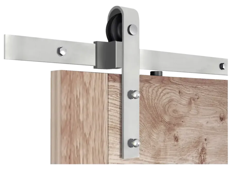 STARX Schuifdeursysteem industrieel RVS complete set met hangrollen Discount