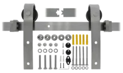 STARX Schuifdeursysteem industrieel RVS complete set met hangrollen Discount