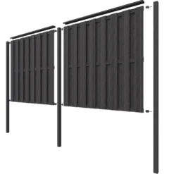 Schutting startpakket Royal grenen hout antraciet 3,8 m lang