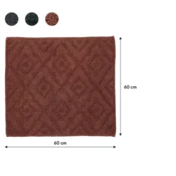 Sealskin badmat aztec 60x60cm donkerroze