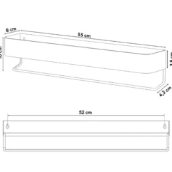 Sealskin Brix wandrek metaal wit