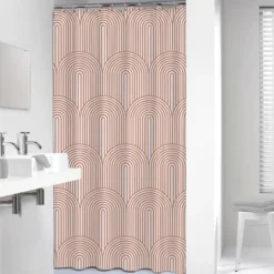 Sealskin douchegordijn brave 180x200cm donker roze/wit