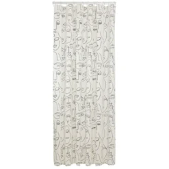 Sealskin douchegordijn mind 180x200cm zwart/wit