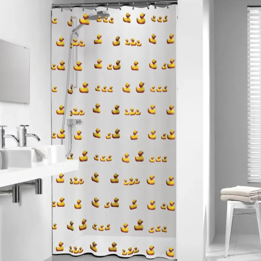 Sealskin Duckling douchegordijn geel 180 x 200 cm