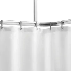 Sealskin Easy Roll douchegordijnstang mat aluminium 90x90 cm incl. haken en plafondsteun