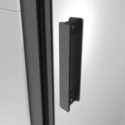 Sealskin Inc. Tweedelige hoekinstap 90x90x200 cm, 8 mm helder veiligheidsglas met antikalklaag Mat zwart