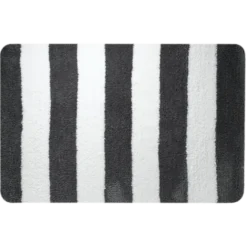 Sealskin Linje badmat grijs met wit 60 x 90 cm