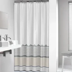 Sealskin Marrakech Douchegordijn Textiel 180x200 cm Zilver