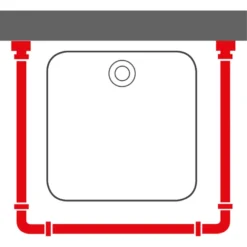 Sealskin Seallux douchegordijnstang wit 90x90x90 cm Ø28mm