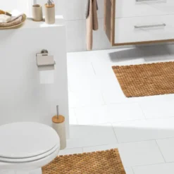 Sealskin Woodblock wc mat Teak 60 x 60 cm