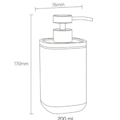 Sealskin Zeepdispenser Mind zwart 200 ml vrijstaand