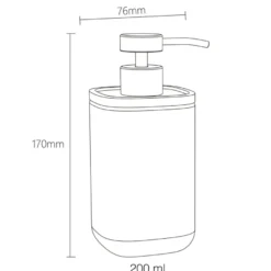 Sealskin Zeepdispenser Mind zwart 200 ml vrijstaand